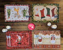 Load image into Gallery viewer, Tache Mr. &amp; Mrs. Snowman Couple Woven Tapestry Placemat Set of 4 (10323PM)