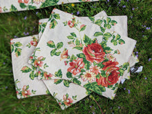 Load image into Gallery viewer, Tache Sweet Roses Vintage Ivory Woven Tapestry Placemat Set (17593PM)