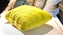 Load image into Gallery viewer, DaDa Bedding Hand-Made Tuscan Sun Yellow Sherpa Backside Quilted Throw Pillow - 18" x 18"