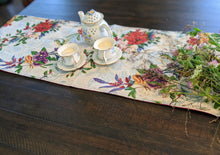 Load image into Gallery viewer, DaDa Bedding Floral Roses Tropical Paradise Birds Woven Tapestry Dining Table Runner (18116)