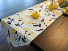 Load image into Gallery viewer, DaDa Bedding Yellow Fleur Floral Garden Woven Tapestry Dining Table Runner (18112)