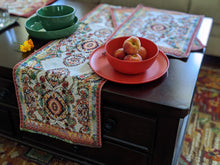 Load image into Gallery viewer, Tache Elegant Ivory Colorful Ornate Paisley Woven Tapestry Table Runner (18193)