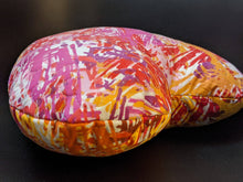 Load image into Gallery viewer, DaDa Bedding Hand-Made Sewn Marble Painted Heart Shaped Reversible Colorful Throw Pillow - 16” x 14”