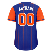 Load image into Gallery viewer, Custom Blue Orange Stripe Fashion Personalized Authentic Baseball Jersey BSBJ01-D017250