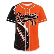 Load image into Gallery viewer, Custom Orange Black Classic Style Personalized Authentic Baseball Jersey UN002-D0b0a00-8