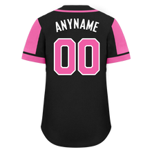 Load image into Gallery viewer, Custom Black Pink Raglan Sleeves Personalized Authentic Baseball Jersey BSBJ01-D017198