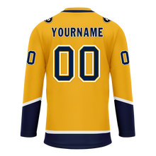 Load image into Gallery viewer, Custom Yellow Personalized Hockey Jersey HCKJ01-D0a70cb