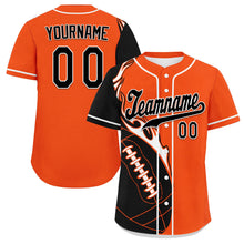 Load image into Gallery viewer, Custom Orange Black Classic Style Personalized Authentic Baseball Jersey UN002-D0b0a00-8