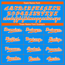 Load image into Gallery viewer, Custom Blue Orange Stripe Fashion Personalized Authentic Baseball Jersey BSBJ01-D017211