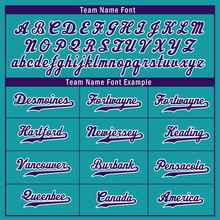 Load image into Gallery viewer, Custom Cyan Purple Stripe Fashion Personalized Authentic Baseball Jersey BSBJ01-D017247