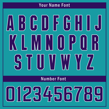 Load image into Gallery viewer, Custom Cyan Purple Stripe Fashion Personalized Authentic Baseball Jersey BSBJ01-D017247