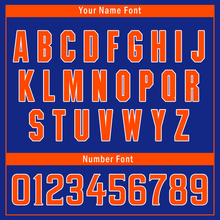 Load image into Gallery viewer, Custom Blue Orange Stripe Fashion Personalized Authentic Baseball Jersey BSBJ01-D017250