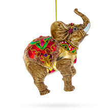 Load image into Gallery viewer, Circus Elephant Glass Christmas Ornament