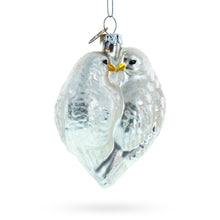 Load image into Gallery viewer, Romantic Two Doves in Heart Glass Christmas Ornament