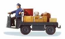 Load image into Gallery viewer, Preiser 28147 HO Scale Electric Baggage Truck (Nonoperating) w/Driver &amp; Load
