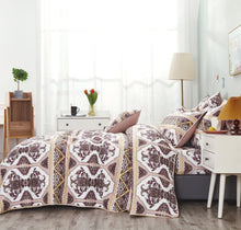 Load image into Gallery viewer, DaDa Bedding Majestic Oriental Kilim Bedspread - Royal Persian Traditional Design Intricate Ornate Ornament Print Coverlet w/ Shams