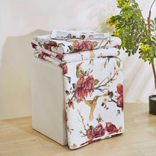 Load image into Gallery viewer, Tache Vintage Rose Garden Hummingbirds Burgundy White Reversible Floral Quilt Set (SD-7676)