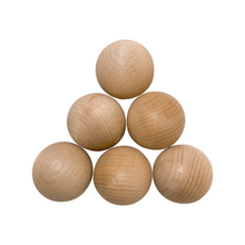 Load image into Gallery viewer, **Pre-order (Ships in 2-3 Weeks)**6 Pcs Wooden Balls in Natural Color Diameter 1.8 inches