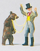 Load image into Gallery viewer, Preiser 29041 HO Scale Individual Figure - Working People -- Bear Trainer w/Bear