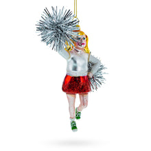 Load image into Gallery viewer, Cheerleader Glass Christmas Ornament
