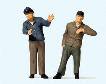 Load image into Gallery viewer, Preiser 63102 1/32 Scale Railroad Engineer &amp; Fireman in Cab -- Set #1