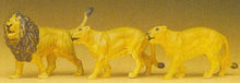 Load image into Gallery viewer, Preiser 20379 HO Scale Animals -- Lions (1 Male, 2 Females)