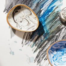 Load image into Gallery viewer, Marbleized porcelain ring dish, grey