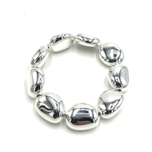 Load image into Gallery viewer, Silver Pebbles Stretch Bracelet