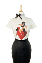 Load image into Gallery viewer, All My Love Fitted Tee in Ivory