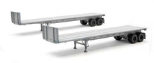 Load image into Gallery viewer, Walthers SceneMaster 949-2700 HO Scale 40' Flatbed Trailer - Kit - 2-Pack