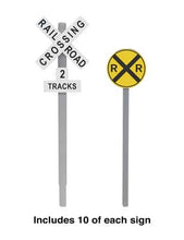 Load image into Gallery viewer, Walthers SceneMaster 949-4197 HO Scale Railroad Crossing Signs