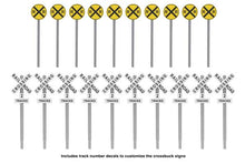 Load image into Gallery viewer, Walthers SceneMaster 949-4197 HO Scale Railroad Crossing Signs