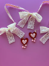 Load image into Gallery viewer, Yours Truly-Heart Pearl Dangle Earrings