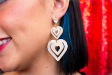 Load image into Gallery viewer, We Make a Great Pair-Heart Dangle Earrings