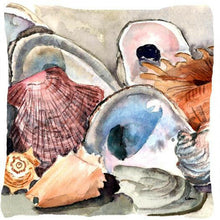 Load image into Gallery viewer, Sea Shells Decorative   Canvas Fabric Pillow