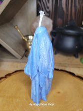 Load image into Gallery viewer, Ghost Handmade Candle , Palm wax Candle , Halloween Candle , white Ghost candle: Red