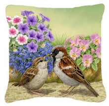 Load image into Gallery viewer, House Sparrows Feeding Time Canvas Decorative Pillow ASAD0700PW1414