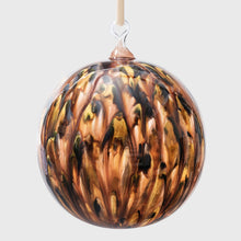 Load image into Gallery viewer, Feather paint large glass balls, tortoiseshell, set of two