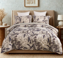Load image into Gallery viewer, Tache Microfiber Abstract Wispy Leaf Taupe Grey Duvet Cover (JHW-843)