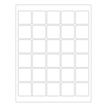Load image into Gallery viewer, Square Laser Labels - 1-1/2" x 1-1/2": 750/Pack, 25 Sheets
