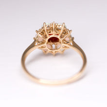 Load image into Gallery viewer, The Precious - Sugarloaf Cut Mexican Fire Opal Diamond Engagement Ring 18K Gold