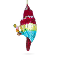 Load image into Gallery viewer, Parrot with Drink Glass Christmas Ornament