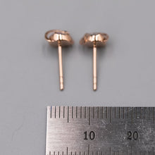Load image into Gallery viewer, Saturn Design Doublet Opal Stud Earrings 18K Rose Gold