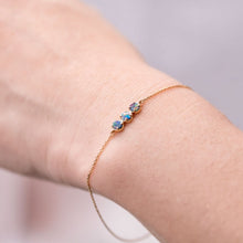 Load image into Gallery viewer, Minimalist Doublet Opal Charm Bracelet 18K Yellow Gold