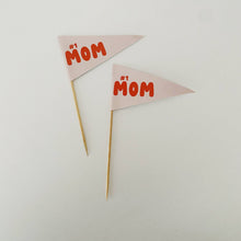 Load image into Gallery viewer, #1 MOM Pennant Flag | Handmade Plant or Cake Topper