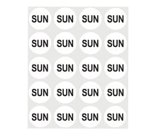 Load image into Gallery viewer, 1" Round Day of the Week Labels | 420 Labels/Pack