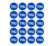 Load image into Gallery viewer, 1" Round Day of the Week Labels | 420 Labels/Pack