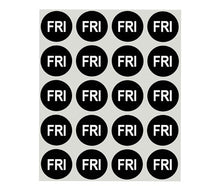 Load image into Gallery viewer, 1" Round Day of the Week Labels | 420 Labels/Pack