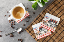 Load image into Gallery viewer, Barq's oysters Coasters - Set of 4 Lightweight Foam, Absorbent Drink Coasters