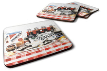 Load image into Gallery viewer, Barq's oysters Coasters - Set of 4 Lightweight Foam, Absorbent Drink Coasters